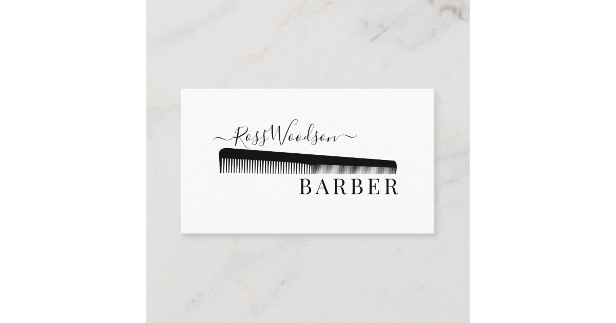 Modern Barber Business Card Zazzle