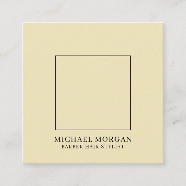 Modern Barber Hair Stylist Barber Tools Square Business Card (Front)