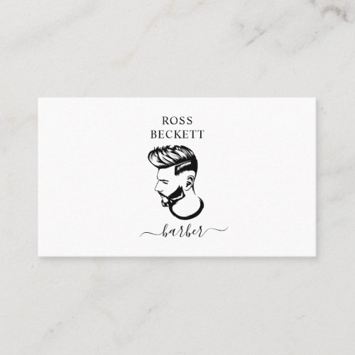 Modern Barber Hair Stylist Business Card