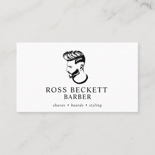 Modern Barber Hair Stylist Business Card