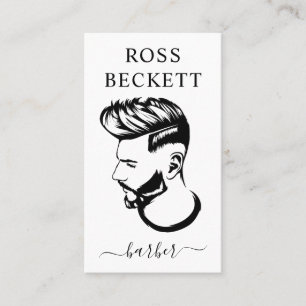 Modern Barber Shop Hair Cutter Business Card