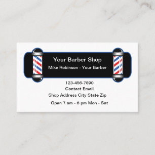 Modern Barber Shop Lights Theme Business Card