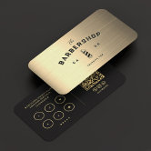 Barbershop Modern Neon Barber's Pole Barber Business Card