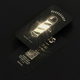 Barbershop Modern Neon Barber's Pole Barber Business Card