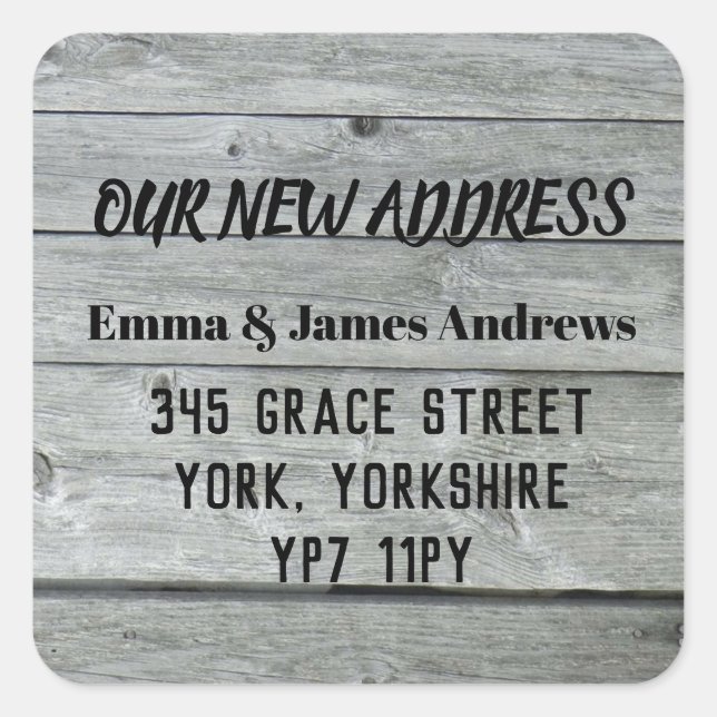 Modern Barn Moving Announcement Square Sticker (Front)