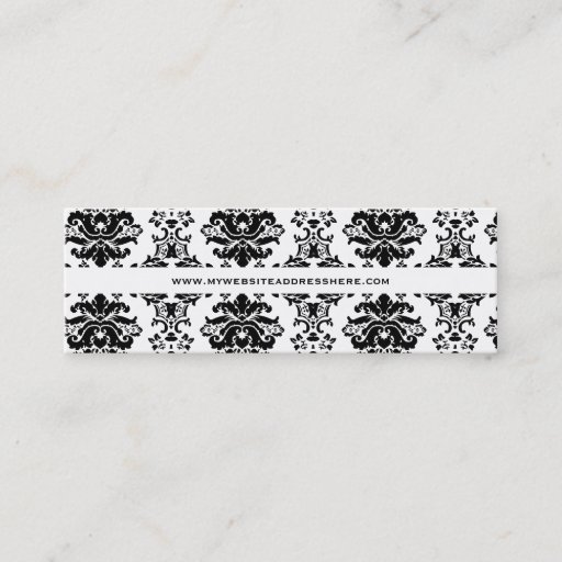 Customizable Modern Baroque Skinny Website Business Card
