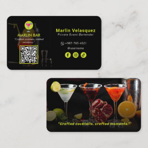 Modern bartender business   Casual Black Card