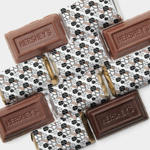 Modern Baseball  Black White Orange Color Pattern Hershey's Miniatures