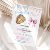 Modern Baseball or Bows Gender Reveal Party