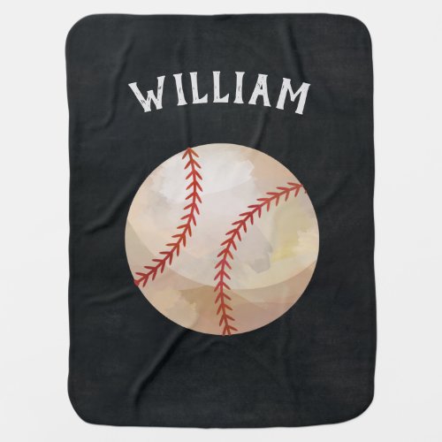 Modern Baseball Sports Ball Baby Boy Cute Nursery Baby Blanket