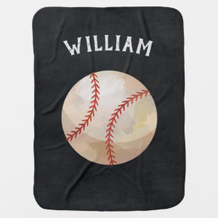 Modern Baseball Sports Ball Baby Boy Cute Nursery Blanket