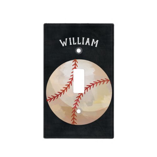 Modern Baseball Sports Ball Team Nursery Kids Room Light Switch Cover