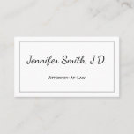 [ Thumbnail: Modern & Basic Attorney-At-Law Business Card ]