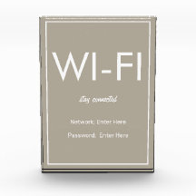 Modern Basic Beige Wi-Fi Guest Block