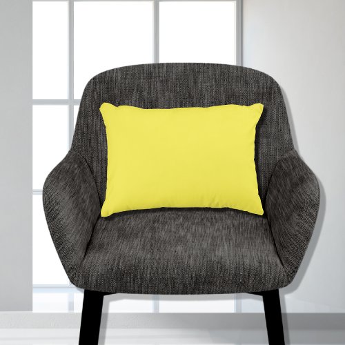 Modern Basic Bright Yellow simple 11x16 Accent Pillow