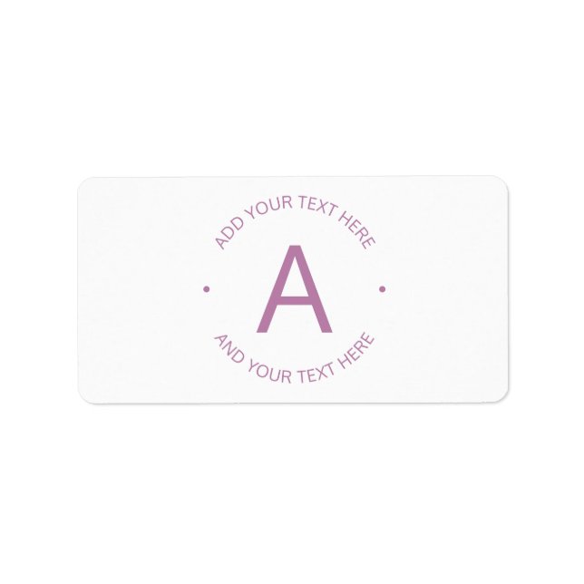 Modern Basic Circular Text | Light Purple Label (Front)