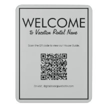 Modern Basic Gray Digital QR Code Welcome Sign