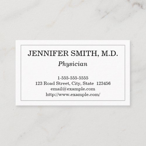 Modern  Basic Physician Business Card