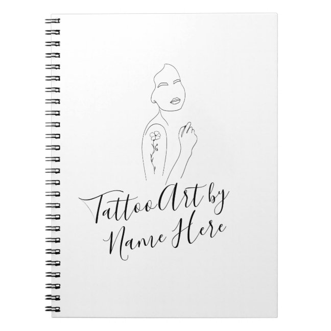 Modern Basic Tattoo ART studio script typography Notebook