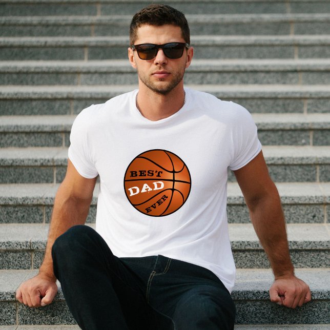 Modern Basketball Best Dad Ever Father`s Day T-Shirt (Creator Uploaded)