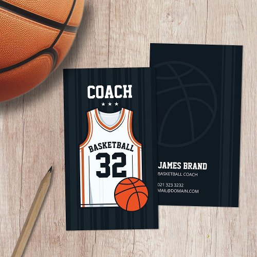 Modern Basketball Coach Business Card
