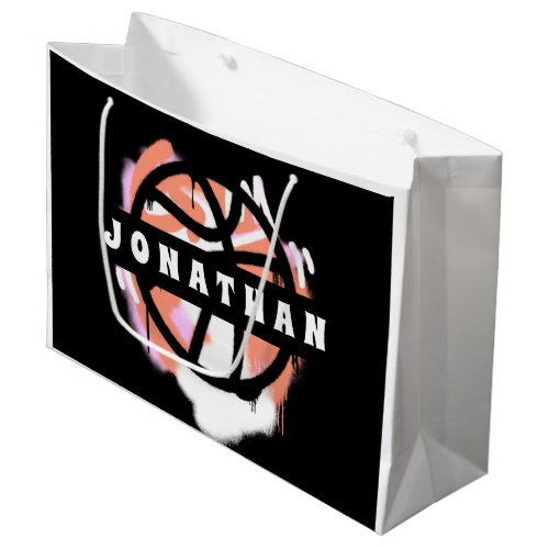 Modern Basketball Graffiti Player Name Cool Sport  Large Gift Bag