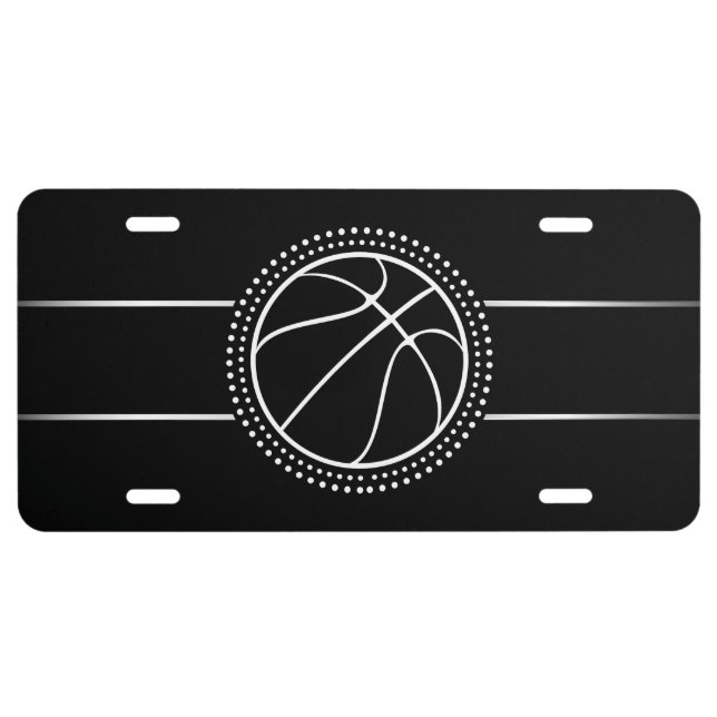 Modern Basketball License Plate (Front)