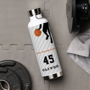 Modern Basketball Player Team Name Number Water Bottle