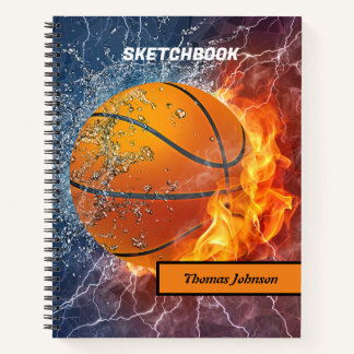 Modern Basketball Sketchbook Notebook