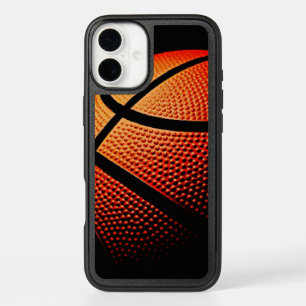 Modern Basketball Sport Ball Skin Texture Pattern iPhone 16 Plus Case