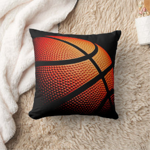 Modern Basketball Sport Ball Skin Texture Pattern Throw Pillow