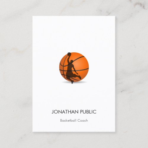 Modern Basketball Trainer Coach Elegant Template Business Card