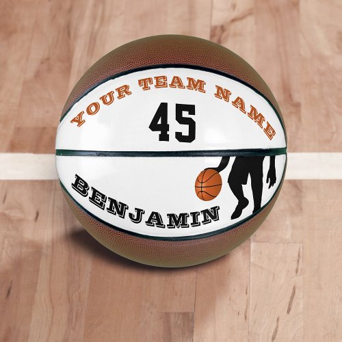 Modern Basketball with Player Team Name Number