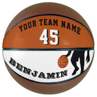 Modern Basketball with Team Name Number