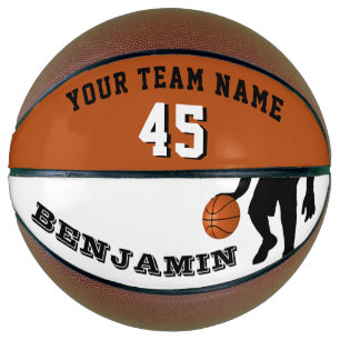 Modern Basketball with Team Name Number