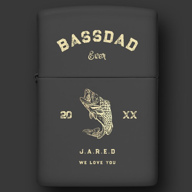 Modern Bass Fishing BASS DAD EVER Custom Name Zippo Lighter (Modern Bass Fishing BASS DAD EVER Custom Name Zippo Lighter
)
