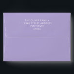 Modern Bat Mitzvah Lavender Purple Matching  Envelope<br><div class="desc">Bold Typography Lavender Purple Modern Bat Mitzvah Invitation Matching Envelope</div>
