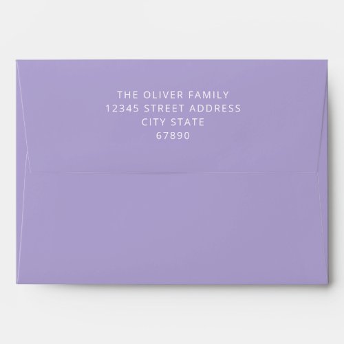 Modern Bat Mitzvah Lavender Purple Matching  Envelope