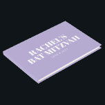 Modern Bat Mitzvah Lavender Purple Personalized Guest Book<br><div class="desc">Modern Bat Mitzvah Lavender Purple Personalized Guest Book</div>