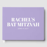 Modern Bat Mitzvah Lavender Purple Personalized Guest Book<br><div class="desc">Modern Bat Mitzvah Lavender Purple Personalized Guest Book</div>
