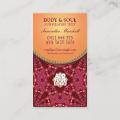 Modern Batik  New Age Holistic Business Card (Back)