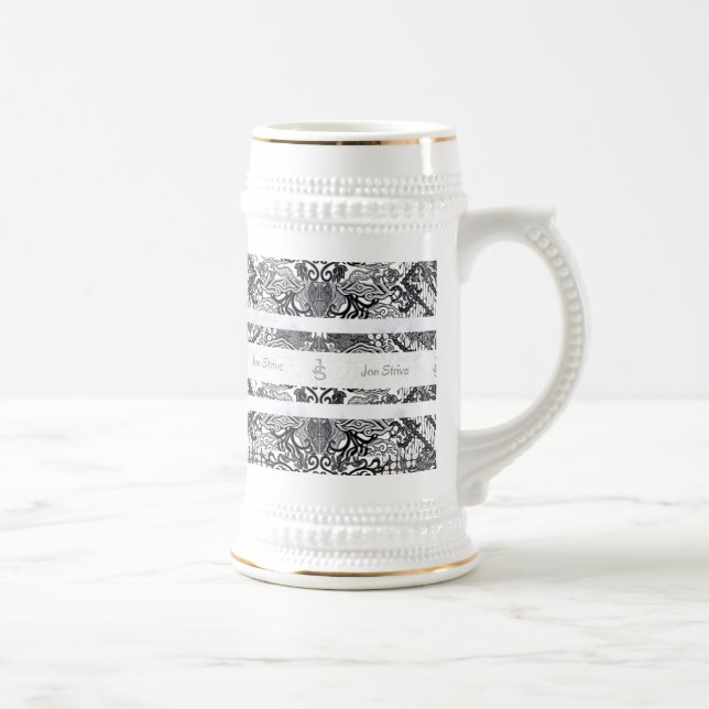 Modern BATIK Pattern Beer Stein (Right)