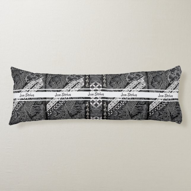 Modern BATIK Pattern Body Pillow (Front)