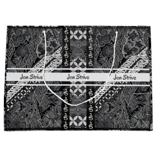 Modern BATIK Pattern Large Gift Bag