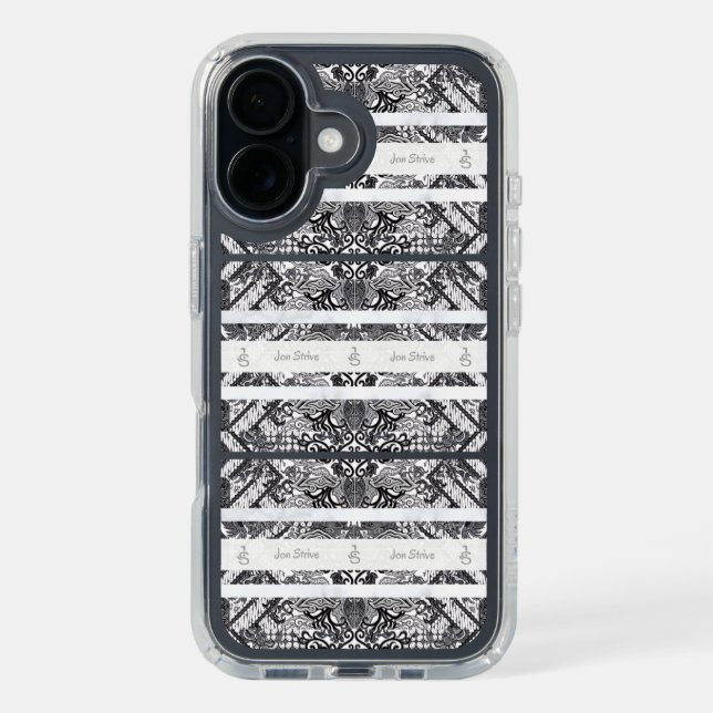 Modern BATIK Pattern Speck iPhone Case (Front (Black))