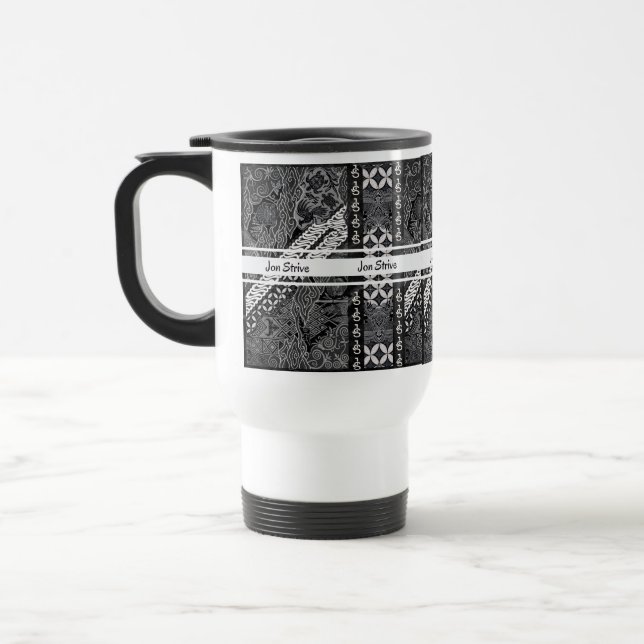 Modern BATIK Pattern Travel Mug (Left)