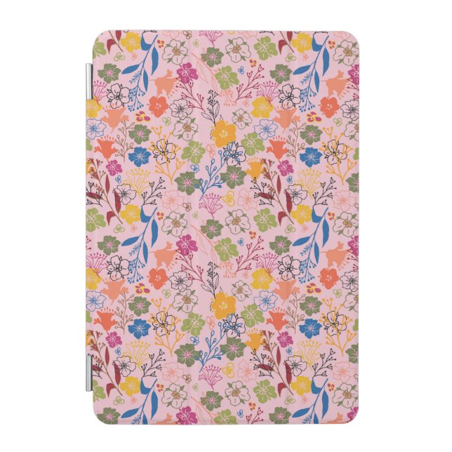 Modern Batik Rose Shadow iPad Mini Cover (Front)