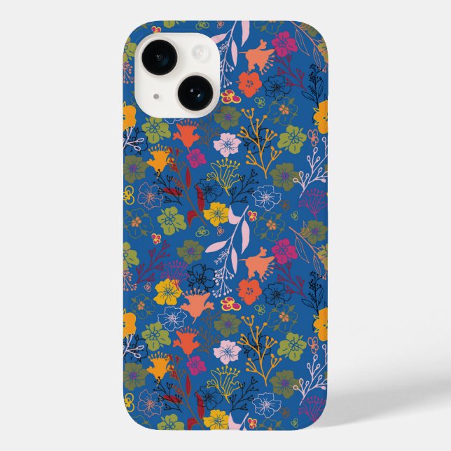 Modern Batik Victoria Blue Case-Mate iPhone Case (Back)
