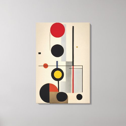 Modern Bauhaus Geometric Abstract Art Canvas Print