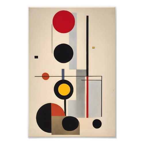 Modern Bauhaus Geometric Abstract Art Photo Print